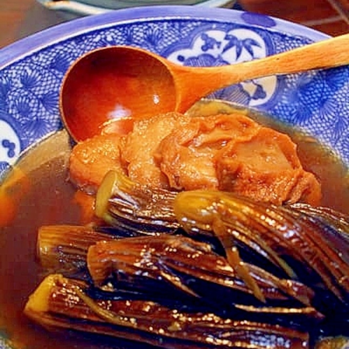 茄子と油麩の煮つけ